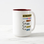 瞑想 – リタイアプラン2024マグカップ ツートーンマグカップ (正面右)