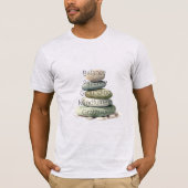 瞑想 ロック バランス マインドフルネス ヨガ Tシャツ (正面)