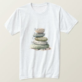 瞑想 ロック バランス マインドフルネス ヨガ Tシャツ