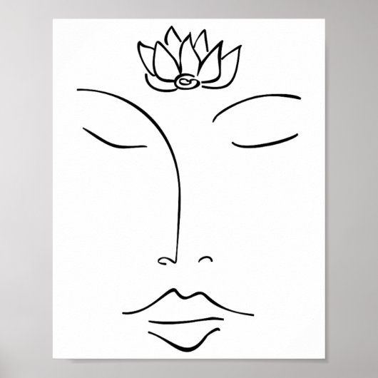 瞑想, 仏陀, 蓮の花, 仏教, 精神 ポスター (正面)
