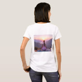 瞑想 - 内なるバランス - ヨガ Tシャツ (裏面フル)