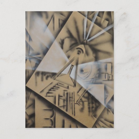 瞑想 – 抽象芸術バイジーンフォルツミニプリント ポストカード (正面)