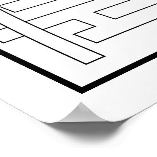 瞑想/没入記号 ポスター (角)