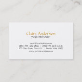 瞑想(金ゴールド)黒板バックグラウンド 名刺 (裏面)