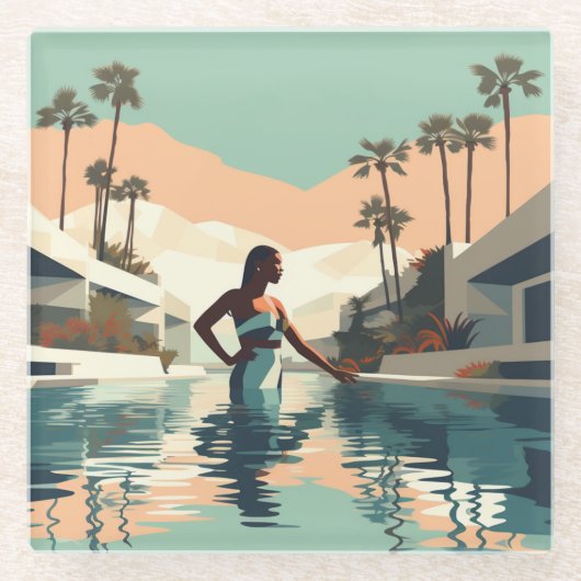 瞑想#1 ガラスコースター (正面)