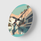 瞑想 #1 ラウンド壁時計 (傾斜)