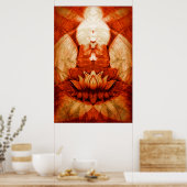 瞑想.Lotus4 ポスター (キッチン)