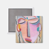 瞑想Alexej von Jawlenskyフィギュアアート マグネット (正面/裏面)