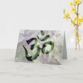 瞑想OMグリーティングカード カード (黄色い花)