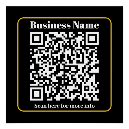 瞬時にスキャンできるビジネスQRコードを作成 ポスター (正面)