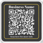 瞬時にスキャン可能なビジネスQRコードの作成 シール (正面)