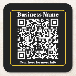 瞬時にスキャン可能なビジネスQRコードの作成 スクエアペーパーコースター