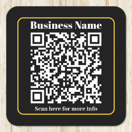 瞬時にスキャン可能なビジネスQRコードの作成 スクエアペーパーコースター