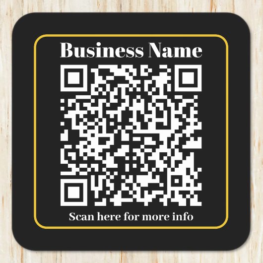 瞬時にスキャン可能なビジネスQRコードの作成 スクエアペーパーコースター
