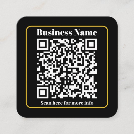 瞬時にスキャン可能なビジネスQRコードの作成 スクエア名刺 (正面)