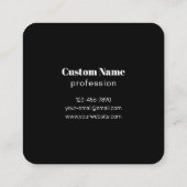 瞬時にスキャン可能なビジネスQRコードの作成 スクエア名刺 (裏面)