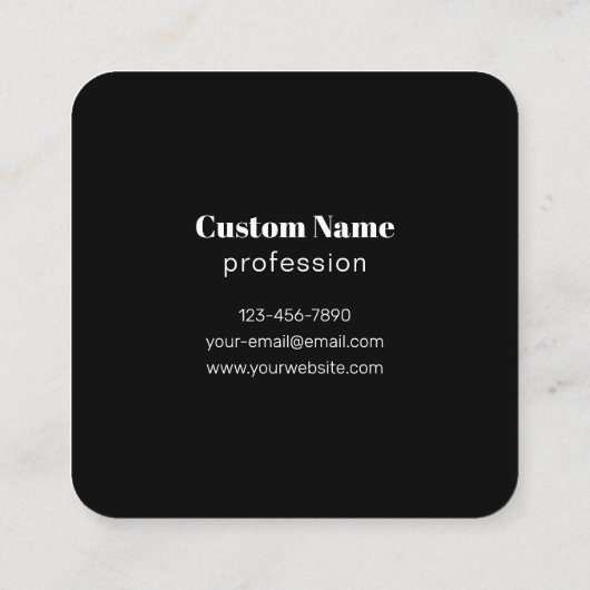 瞬時にスキャン可能なビジネスQRコードの作成 スクエア名刺 (裏面)