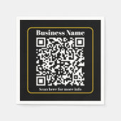 瞬時にスキャン可能なビジネスQRコードの作成 スタンダードカクテルナプキン (正面)