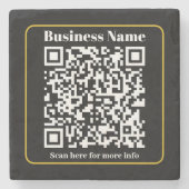 瞬時にスキャン可能なビジネスQRコードの作成 ストーンコースター (正面)