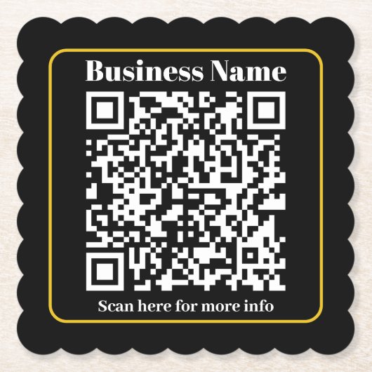 瞬時にスキャン可能なビジネスQRコードの作成 ペーパーコースター (正面)