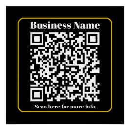 瞬時にスキャン可能なビジネスQRコードを作成 ポスター