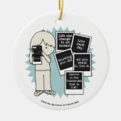 瞬時に変化 セラミックオーナメント (正面)