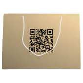 瞬時に編集可能なQRコードテンプレート | 偽のゴールド ラージペーパーバッグ (正面)
