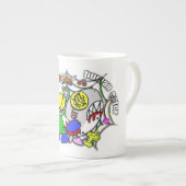 瞬殺＆人喰いマグ ボーンチャイナマグカップ (正面右)