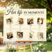 瞬間の記憶　彼女の人生 追悼写真　メモリアルタイムライン ポスター