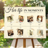 瞬間の記憶　彼女の人生 追悼写真　メモリアルタイムライン ポスター