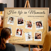 瞬間の記憶　彼女の人生 追悼写真　メモリアルタイムライン ポスター