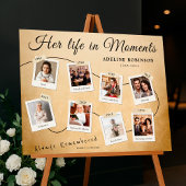 瞬間の記憶　彼女の人生 追悼写真　メモリアルタイムライン ポスター