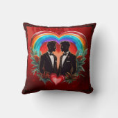 瞬間の魔法: エレガントなゲイのシルエット。 クッション (裏面)