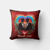 瞬間の魔法: エレガントなゲイのシルエット。 クッション (正面)