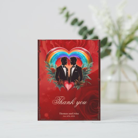 瞬間の魔法:エレガントゲイシルエット。 サンキューカード (スタンド正面)