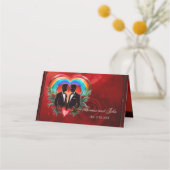 瞬間の魔法:エレガントゲイシルエット。 プレイスカード (裏面)