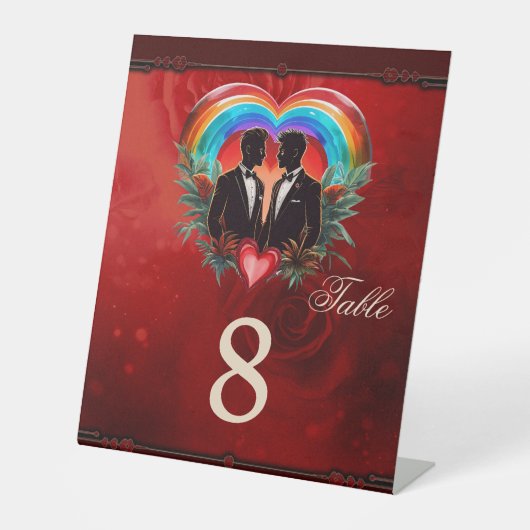 瞬間の魔法:エレガントゲイシルエット。 台座サイン (正面)