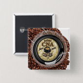 瞬間は証明された看護の助手できます 缶バッジ (正面&裏面)