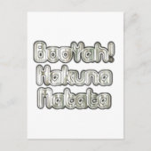 瞬間を受け入れる:ハクナマタアッシュグレー文字 ポストカード (正面)