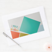 瞬間を受け入れる： 「瞬間をモールド」ステッカー 長方形シール (封筒)