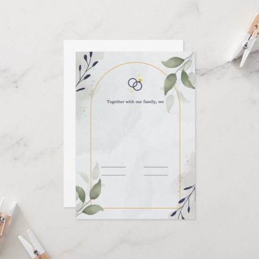 瞬間を大切に、愛祝を大切に。 招待状 (正面/裏面インサイチュ)