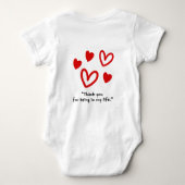 瞬間を持つ愛らしいベビース大切ーツ ベビーボディスーツ (裏面)