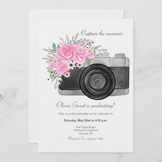 瞬間を捉えて 招待状 (正面/裏面)