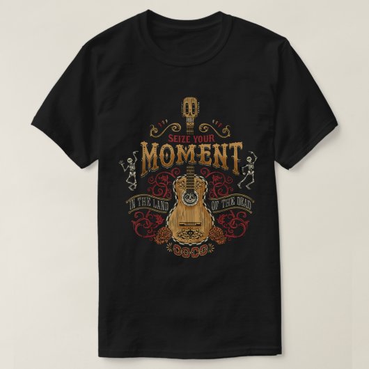 瞬間を掴め ギター グラフィックデザイン Tシャツ (デザイン正面)