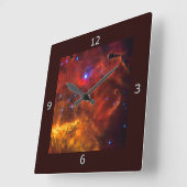 瞳孔星座星雲NGC 2467 スクエア壁時計 (傾斜)