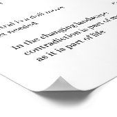 矛盾の生活勇気付けられる詩のポスター ポスター (角)