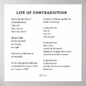 矛盾の生活勇気付けられる詩のポスター ポスター (正面)