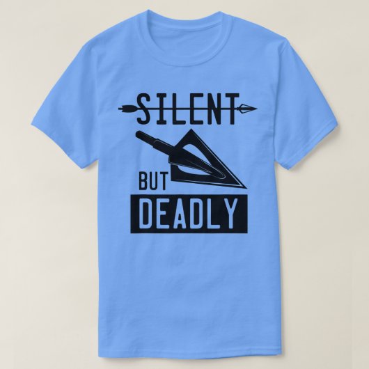 矢おもしろい頭の静か弓 Tシャツ (デザイン正面)