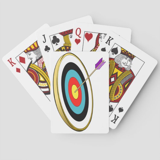 矢が中心に当たるブルズアイ・アーチェリー・ターゲット トランプ (裏面)