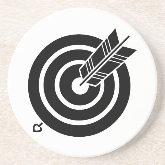 矢が丸い的に当たる コースター (正面)